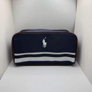 Polo by Ralph Lauren Men's Navy and White Toiletry Bag